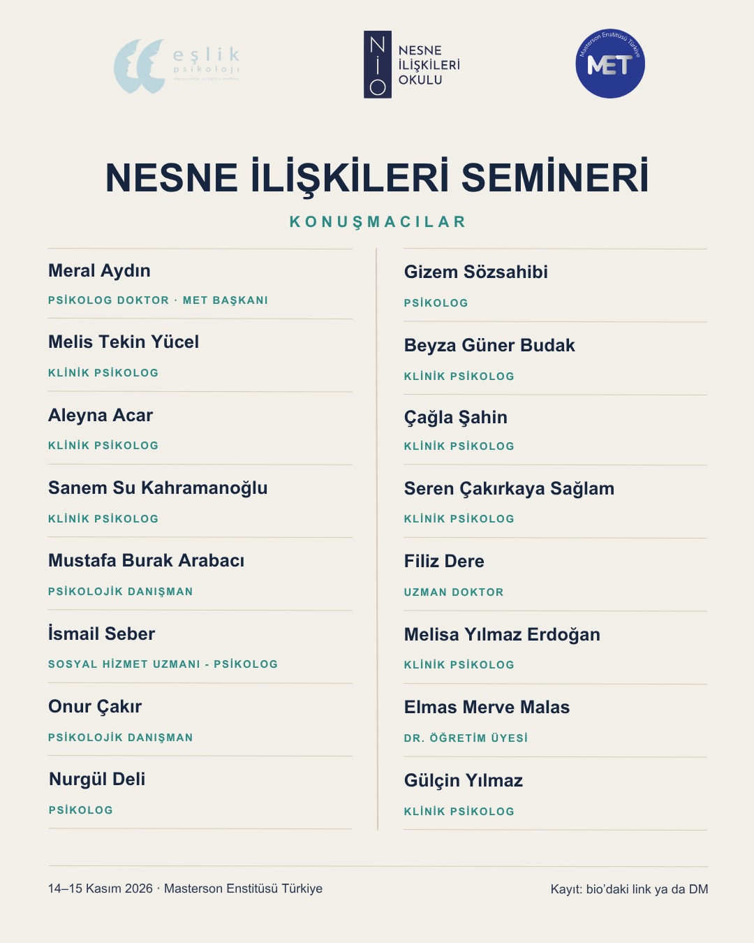 NESNE İLİŞKİLERİ SEMİNERİ